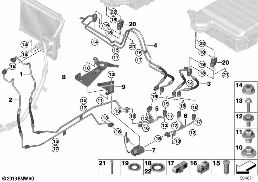 REFRIGERANT LINES, UNDERFLOOR diagram for BMW X5 G05 45eX