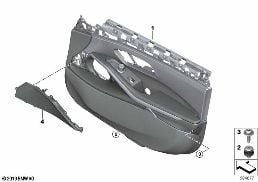 FIREARMS COMPARTMENT AND DOOR TRIM PANEL diagram for BMW 3 Series G21 Touring LCI 320d