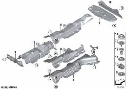 HEAT INSULATION diagram for BMW 1 Series F40 128ti