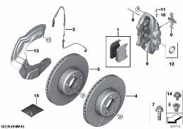 FRONT BRAKE PAD WEAR SENSOR diagram for BMW 3 Series F31 LCI 335dX