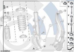 ATTACHMENT SET SPRING STRUT, FRONT diagram for BMW X5 F15 30dX