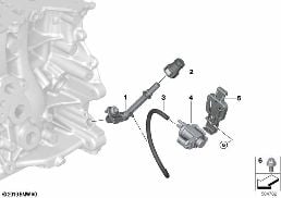 Undertrycksstyrning motor diagram for BMW X5 G05 45eX