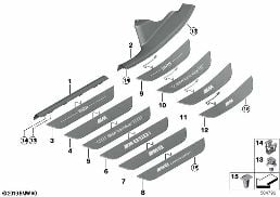 COVER, ENTRANCE diagram for BMW 8 Series F93 M8 Gran Coupe M8