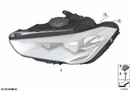 Koplamp diagram for BMW X1L F49 LCI X1 25Li
