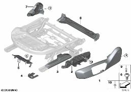 SEAT, FRONT, SEAT TRIM COVERS, ELECTRIC diagram for BMW 1 Series F40 120dX