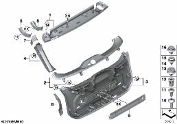TRUNK LID TRIM PANEL diagram for BMW 3 Series G21 Touring LCI 320d