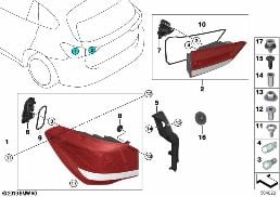 REAR LIGHT diagram for BMW X1 F48 LCI 20i