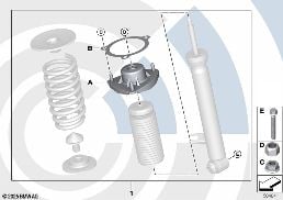 Opravná sada opěrné ložisko diagram for BMW X6 F16 35iX