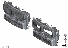 Luchtkanalen diagram for BMW X1L F49 LCI X1 25Li