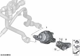 ELECTRIC COOLANT PUMP diagram for BMW 4 Series G22 Coupé 430dX