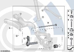Opravná sada pro prostor.uložené rameno diagram for BMW X6 F16 35iX