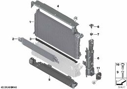 COOLANT RADIATOR MOUNTING HARDWARE diagram for BMW 2 Series G42 220d