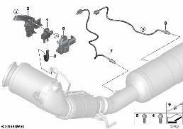 Benzineroetfiltersensorsyst./aanbouwdel. diagram for BMW X1L F49 LCI X1 25Li