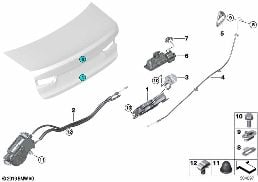 TAILGATE CLOSING SYSTEM diagram for BMW 3 Series G20 Sedan 330d