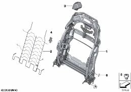 SEAT, FRONT, BACKREST FRAME diagram for BMW X5 G05 30dX