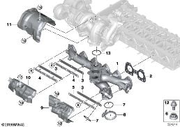 EXHAUST MANIFOLD diagram for BMW X7 G07 M50dX