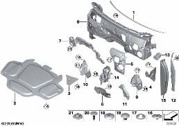 SOUND INSULATING FRONT diagram for BMW X6 M F96 X6 M