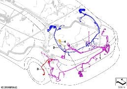 REP.CABLE F.MAIN WIRING HARNESS - REAR diagram for BMW 2 Series F44 Gran Coupé M235iX