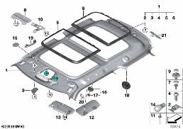 podsufitka diagram for BMW MINI F56 One