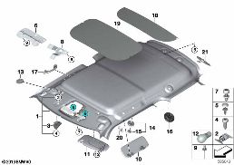 podsufitka diagram for BMW MINI F56 One