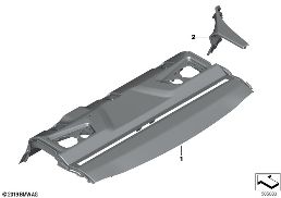 INDIVIDUAL REAR WINDOW SHELF, ALCANTARA