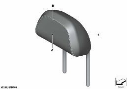 INDIVIDUAL HEADREST, LEATHER, REAR diagram for BMW 8 Series F91 M8 Convertible M8