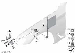 FLAG HOLDER diagram for BMW 5 Series G31 Touring 520d