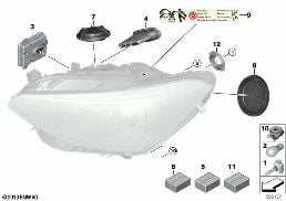 SINGLE PARTS, XENON HEADLIGHT diagram for BMW 1 Series F21 114i