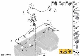 Kabelboom hoogvoltage accueenheid diagram for BMW 5 Series G30 530e