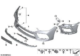 M TRIM, FRONT diagram for BMW 8 Series F93 M8 Gran Coupe M8