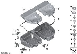 Acumulador de alta voltagem, caixa diagram for BMW 5 Series G31 Touring LCI 530eX