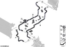 COOLANT HOSES FOR AUXILIARY HEATER