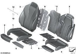 FRONT SEAT, UPH.AND COVER, M SPORTS SEAT