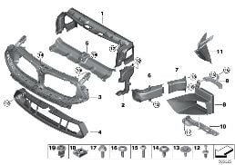 AIR DUCTS diagram for BMW 8 Series F93 M8 Gran Coupe M8