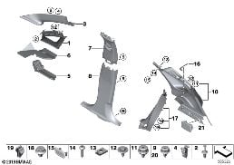 TRIM PANEL A- / B- / C- / D-COLUMN diagram for BMW 2 Series F45 Active Tourer LCI 216d