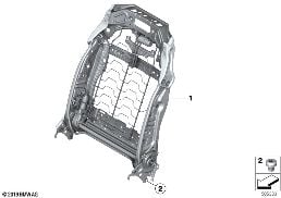 SEAT, FRONT, BACKREST FRAME diagram for BMW X5 F15 30dX