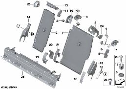 SEAT, REAR, BACKREST TRIM COVERS diagram for BMW X5 F15 30dX