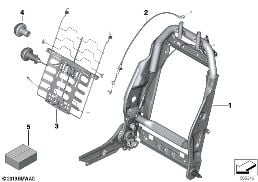 Sitz vorn Lehnenrahmen diagram for BMW MINI Paceman R61 Cooper