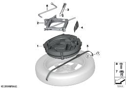 CAR TOOL/LIFTING JACK diagram for BMW X7 G07 LCI M60iX