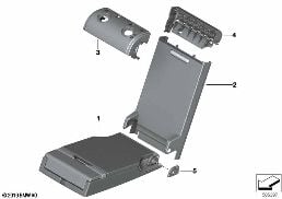 REAR SEAT CENTER ARMREST diagram for BMW X5 G05 30dX
