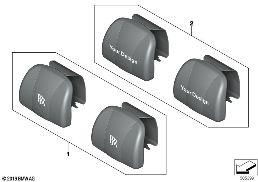 Almofadas encosto cabeça personalizadas diagram for BMW Rolls-Royce Cullinan RR31 Cullinan