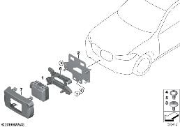 Sensore radar anteriore diagram for BMW X7 G07 M50iX