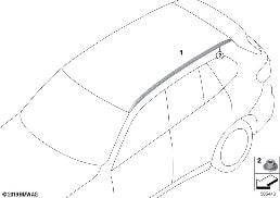 Dodatečná montáž střešní lišta diagram for BMW X5 G05 50iX