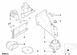 ENGINE SUSPENSION diagram for BMW 3 Series E46 325i