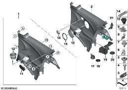 Tapicerka boczna tylna diagram for BMW MINI F56 One