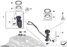 Kraftstoffpumpe / Füllstandsgeber diagram for BMW X6 F16 28iX