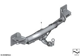Acoplamento de reboque Reequipamento diagram for BMW Rolls-Royce Cullinan RR31 Cullinan