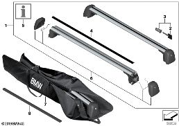 RAILING CARRIER diagram for BMW X1 U11 18i