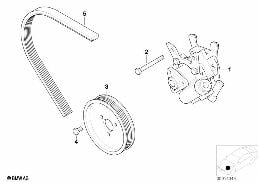 POWER STEERING PUMP diagram for BMW 3 Series E46 318i