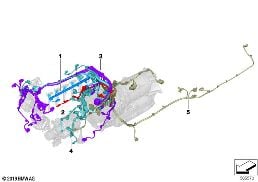 ENGINE WIRING HARNESS diagram for BMW 3 Series G20 Sedan 330dX